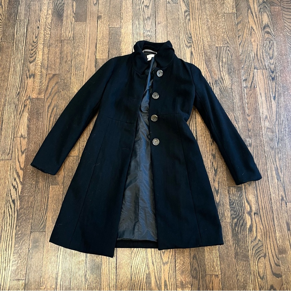 J. Crew black pea coat
